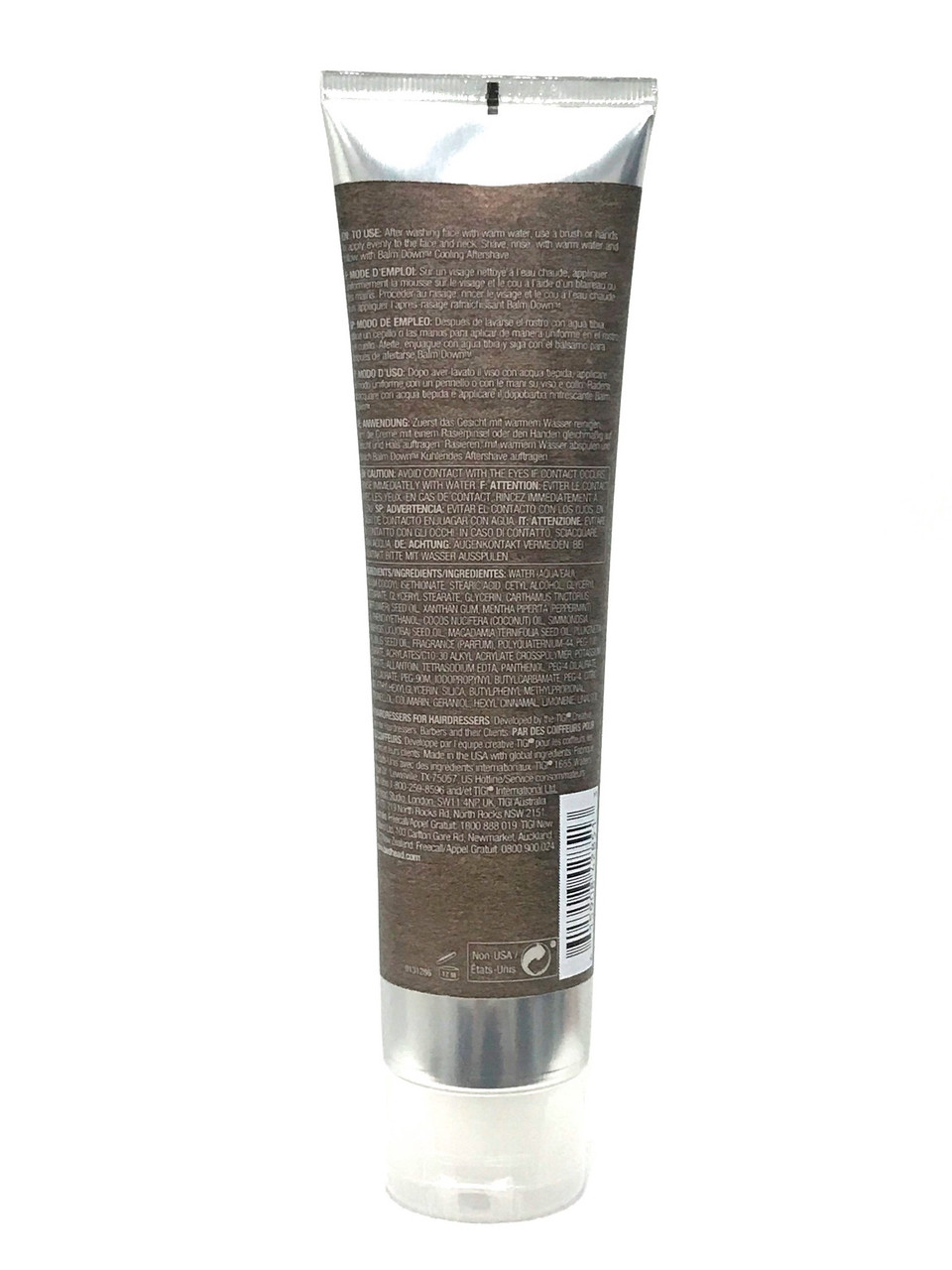 Tigi Bed Head For Men Smooth Mover Rich Shave Cream 5.07 oz Clear